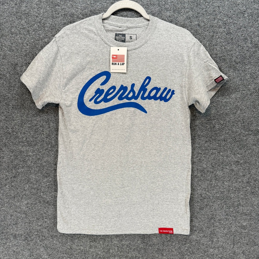 The Marathon Clothing Tshirt Mens Small Gray Crenshaw Logo Nipsey Hussle TMC NEW